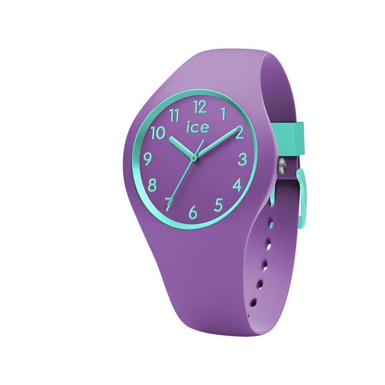Kies voor kleur met de ICE ola kids Mermaid! Dit kleine, paarse horloge van soepel silicone met helderblauwe details geeft elke outfit van je kind een speelse en kleurrijke toets.