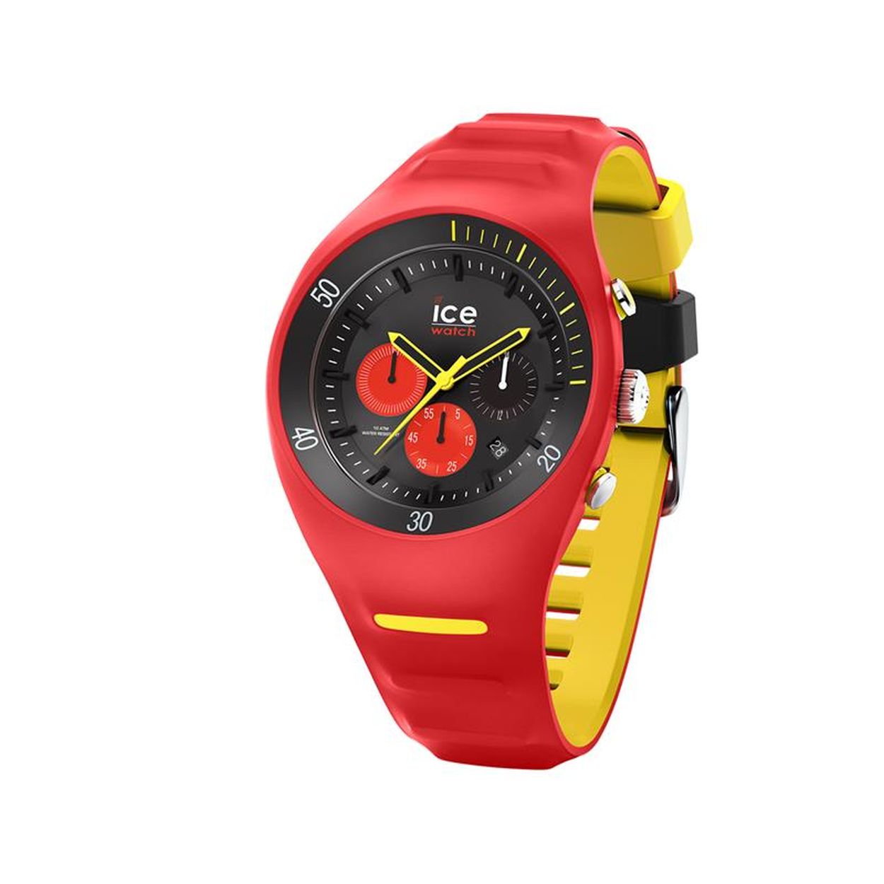 Ice Watch Pierre Leclercq - IW014950  Dit horloge uit de Pierre Leclercq serie heeft een rode silicone band en een zwarte wijzerplaat met gele en rode details. Het horloge is voorzien van mineraal glas, heeft een diameter van 46,5 mm en 10 ATM.  HET MERK  Ice-Watch bestaat al sinds 2007 en heeft als motto  "Change. You can". De horloges worden in verschillende kleuren - van transparant tot  fluorescerend  - uitgevoerd. Dit zorgt ervoor dat er een Ice-Watch is voor elke smaak, stijl en elke look waardoor je zo vaak van Ice-Watch kunt  wisselen zoals je wilt.    SPECIFICATIES  - Mineraal glas  - Ronde kastvorm   - � 46,5 mm  - Rode horlogekast  - Zwarte wijzerplaat - Rode siliconen horlogeband - 10 ATM (Zwemmen & Snorkelen)