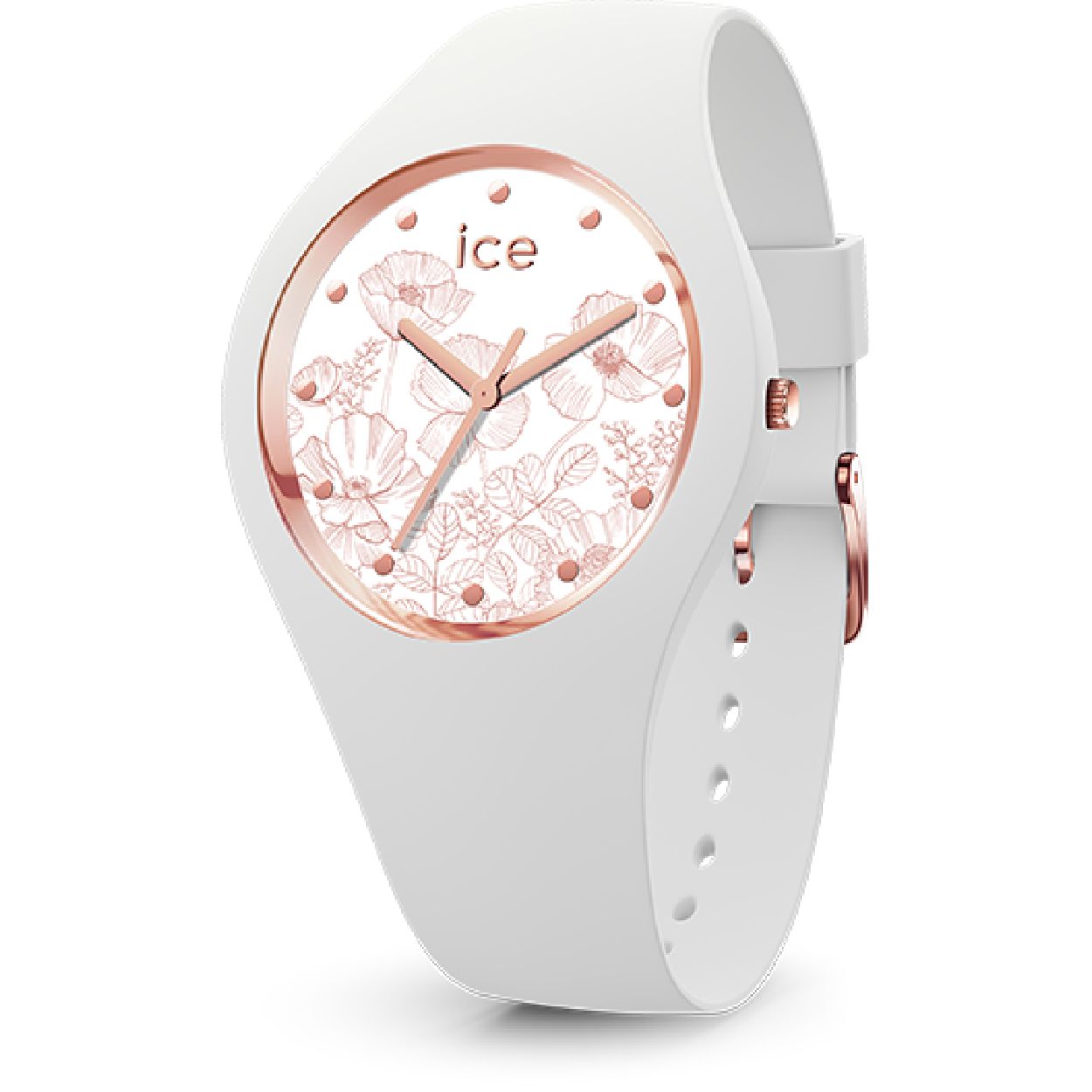 Ice-Watch ICE flower - IW016662
Dit dameshorloge komt uit de ICE flower collectie. Het horloge heeft een diameter van 34 mm en is voorzien van mineraalglas. 
HET MERK
Ice-Watch bestaat al sinds 2007 en heeft als motto "change. You can". De horloges worden in verschillende kleuren - van transparant tot fluorescerend - uitgevoerd. Dit zorgt ervoor dat er een Ice-Watch is voor elke smaak, stijl en elke look waardoor je zo vaak van Ice-Watch kunt wisselen zoals je wilt.

SPECIFICATIES
- Mineraal glas
- Ronde kastvorm  34 mm
- Witte horlogekast
- Witte wijzerplaat met print
- Witte siliconen horlogeband
- 10 ATM (Zwemmen en snorkelen)

