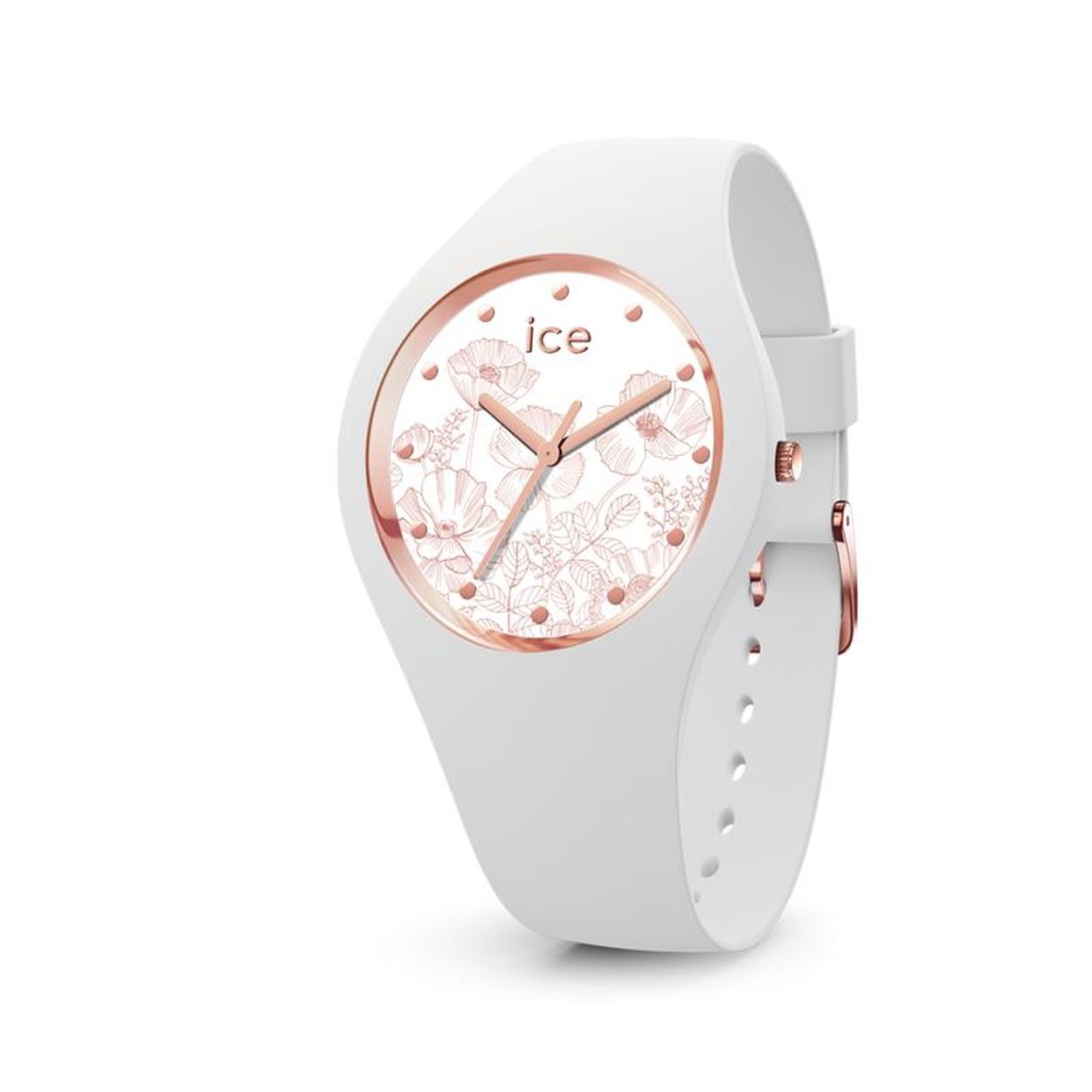 Ice-Watch ICE flower - IW016669  Dit dameshorloge komt uit de ICE flower collectie. Het horloge heeft een diameter van 40 mm en is voorzien van mineraalglas.  HET MERK Ice-Watch bestaat al sinds 2007 en heeft als motto "Change. You can". De horloges worden in verschillende kleuren - van transparant tot fluorescerend - uitgevoerd. Dit zorgt ervoor dat er een Ice-Watch is voor elke smaak, stijl en elke look waardoor je zo vaak van Ice-Watch kunt wisselen zoals je wilt.  SPECIFICATIES - Mineraal glas - Ronde kastvorm � 40 mm - Witte horlogekast - Witte wijzerplaat met print  - Witte siliconen horlogeband - 10 ATM (Zwemmen en snorkelen)