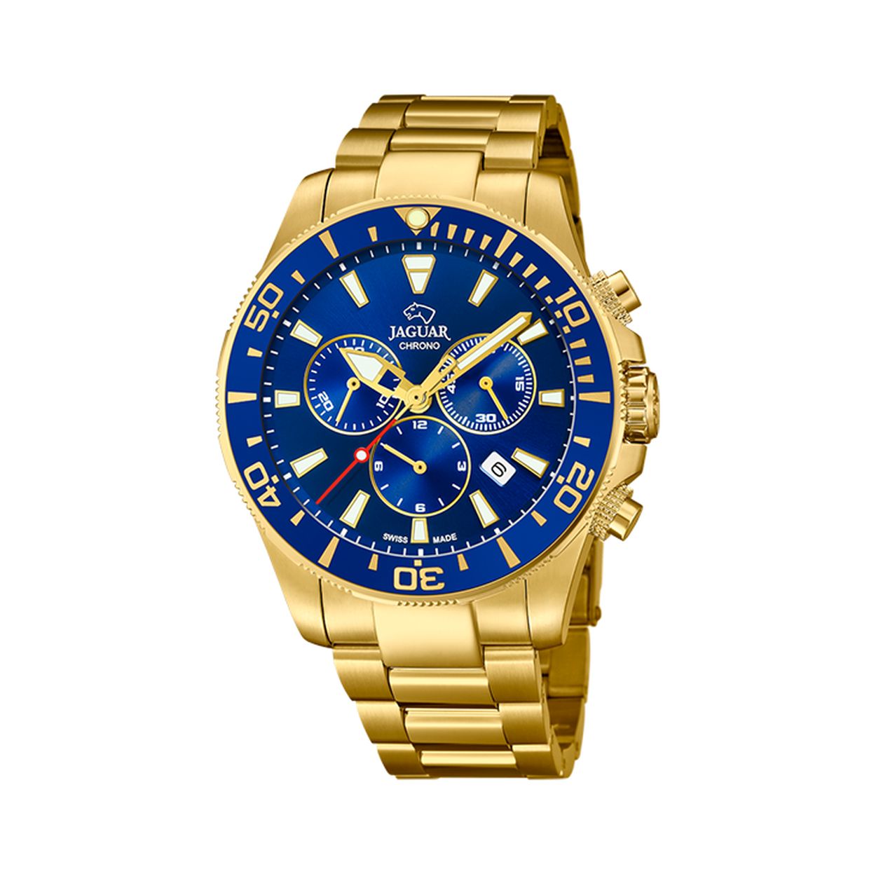 heren horloge chronograaf goudkleur