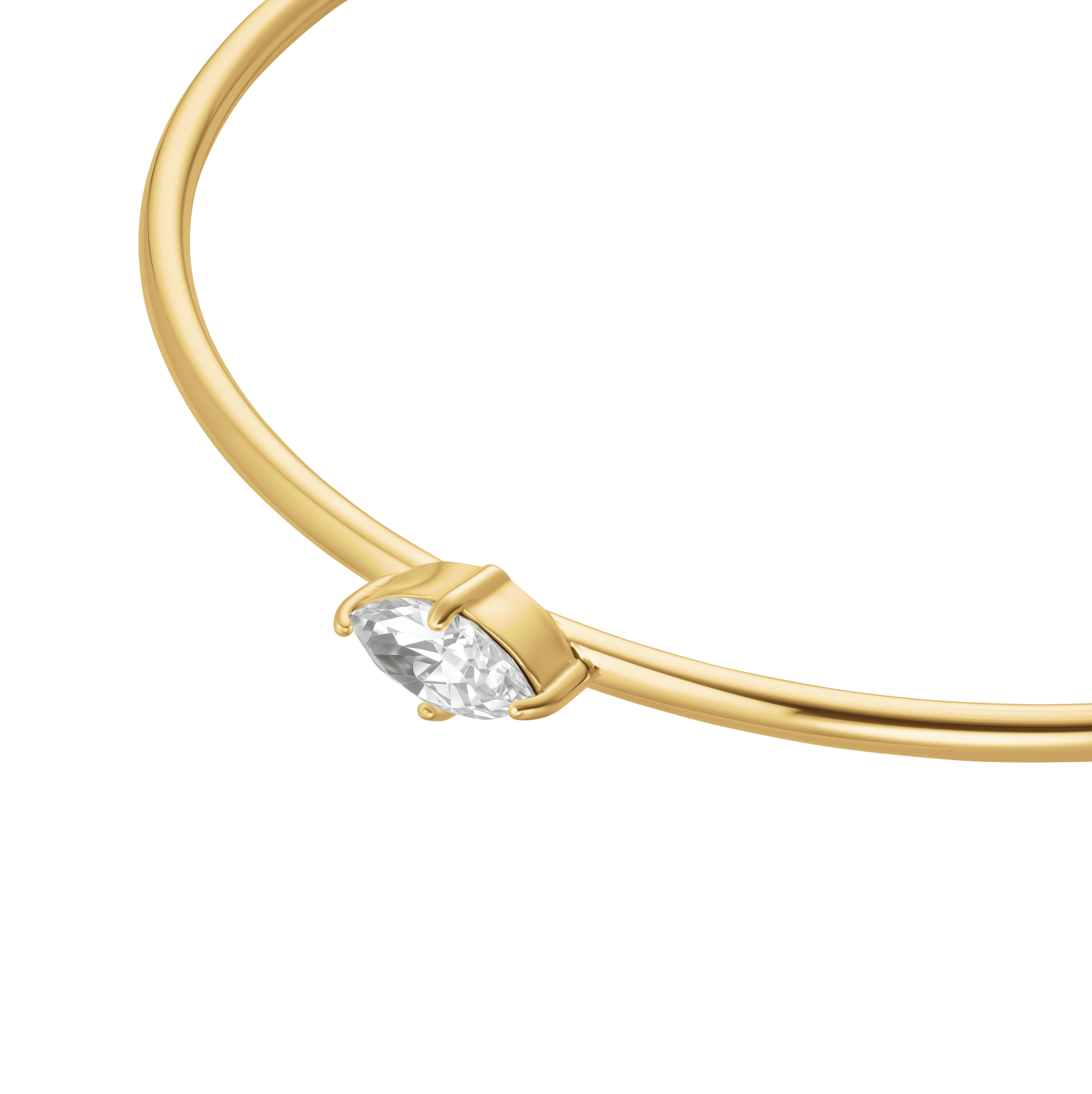 Crystal Marquise Bangle Gold