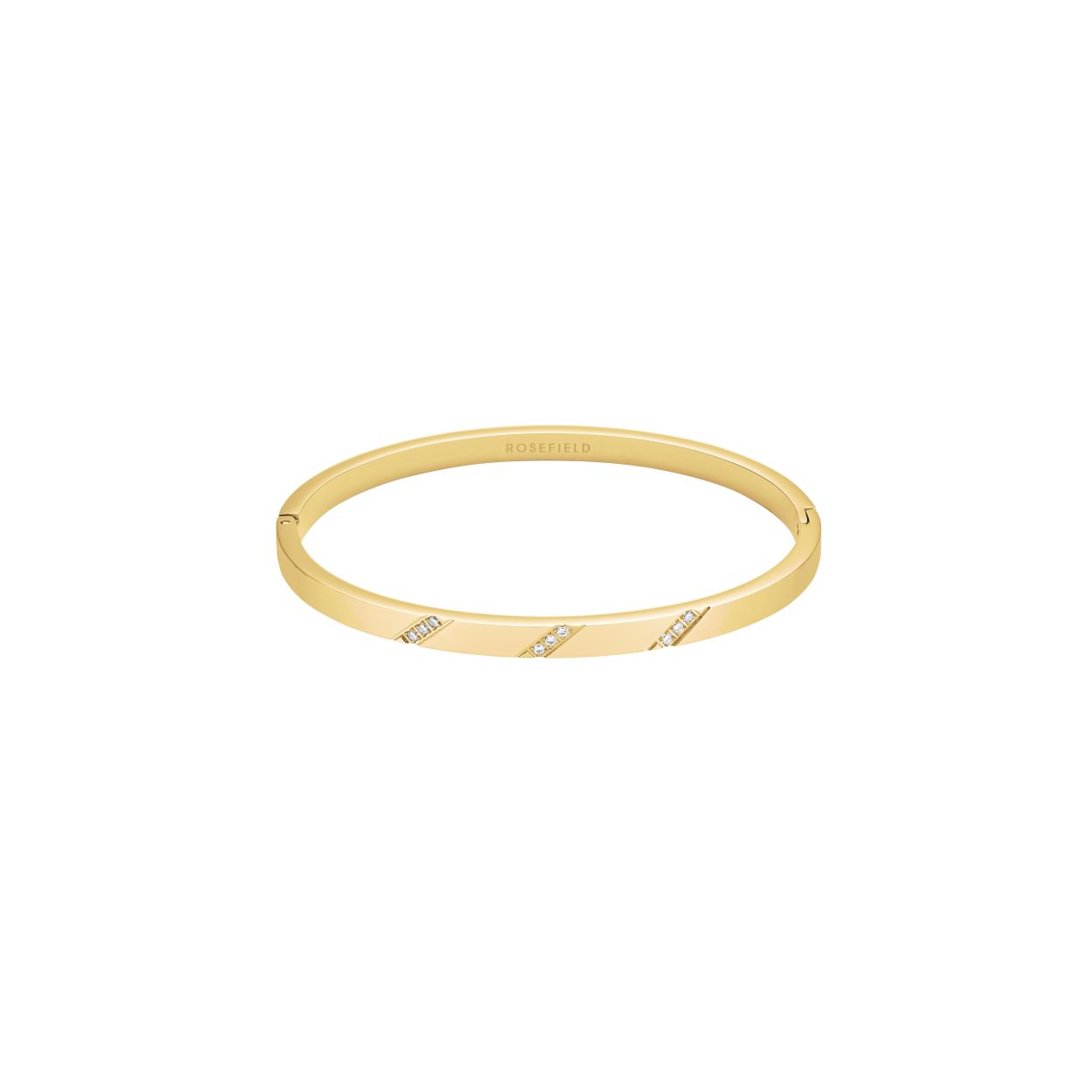 Bangle with Lines of Crystals Rosefield
goldplated