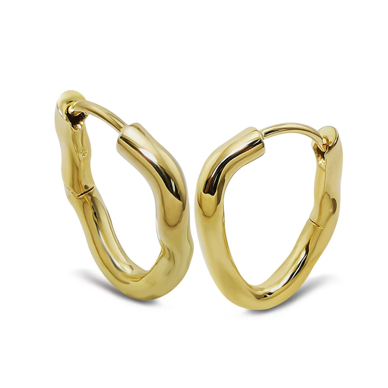Jwls4u Oorringen Twist Gold-platedJE045G