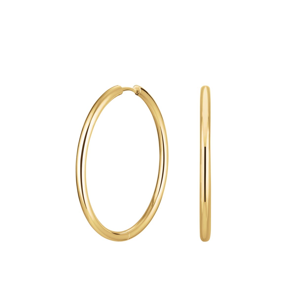 De Rosefield Fine Big Hoops, modelnummer JEFBG-J977, zijn prachtige creolen in roestvrij staal. Ze hebben een gouden kleur, zijn 2,4 cm breed en hebben een totale grootte van 25 mm. Draag deze klassieke oorbellen bij zowel casual als chique outfits voor een elegante en tijdloze uitstraling. Perfect voor dagelijks gebruik en speciale gelegenheden.