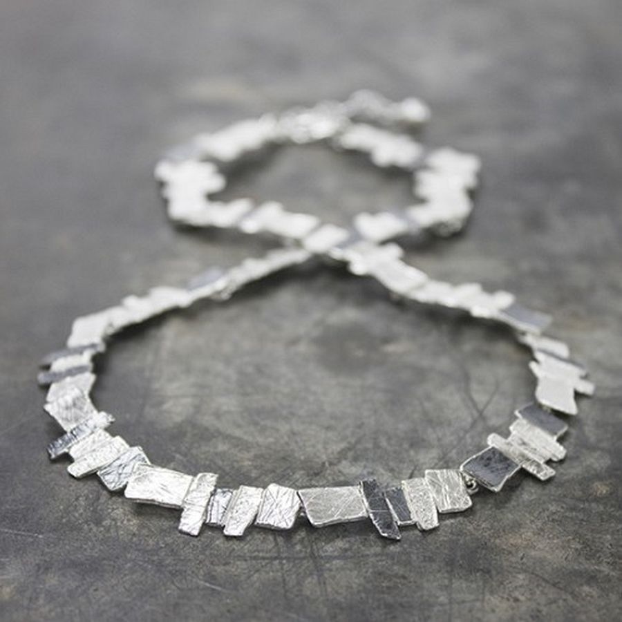 Zilveren collier met kleine schakels