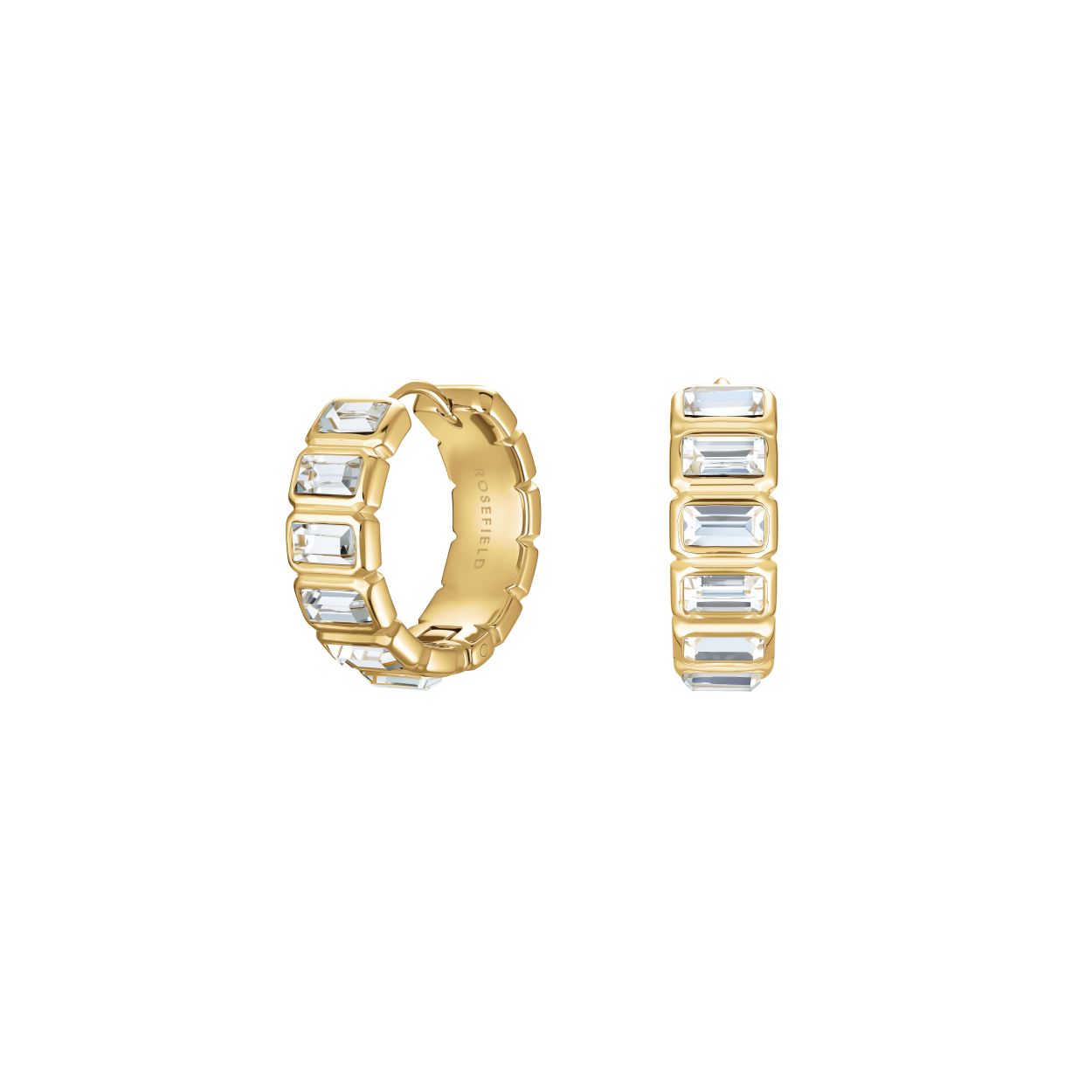 Iconic Octagon Hoops Goldplated  JEOHG-J1130