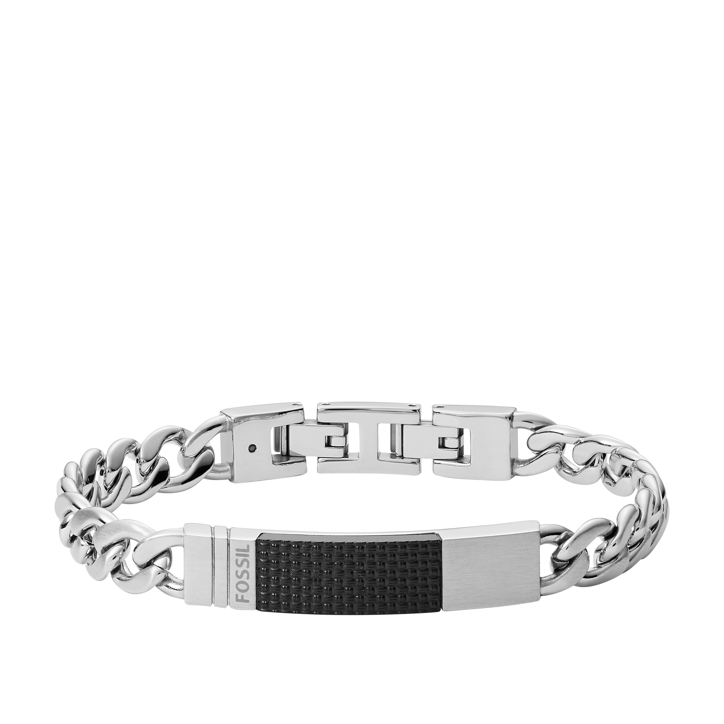 Dit stijlvolle sieraad van Fossil komt uit de mens dress collectie, het wordt meestal gedragen door heren.