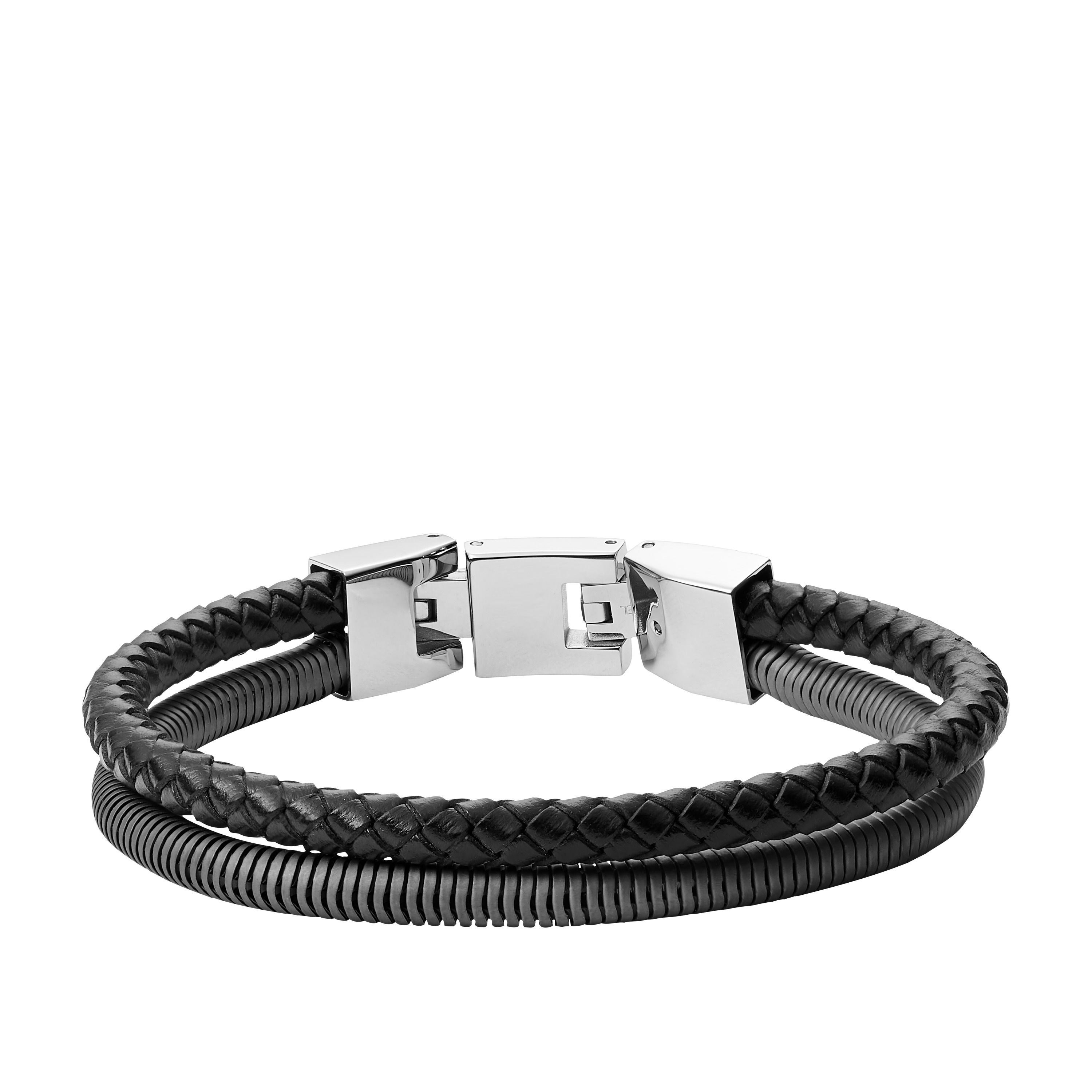 Dit stijlvolle sieraad van Fossil komt uit de vintage casual collectie, het wordt meestal gedragen door heren.