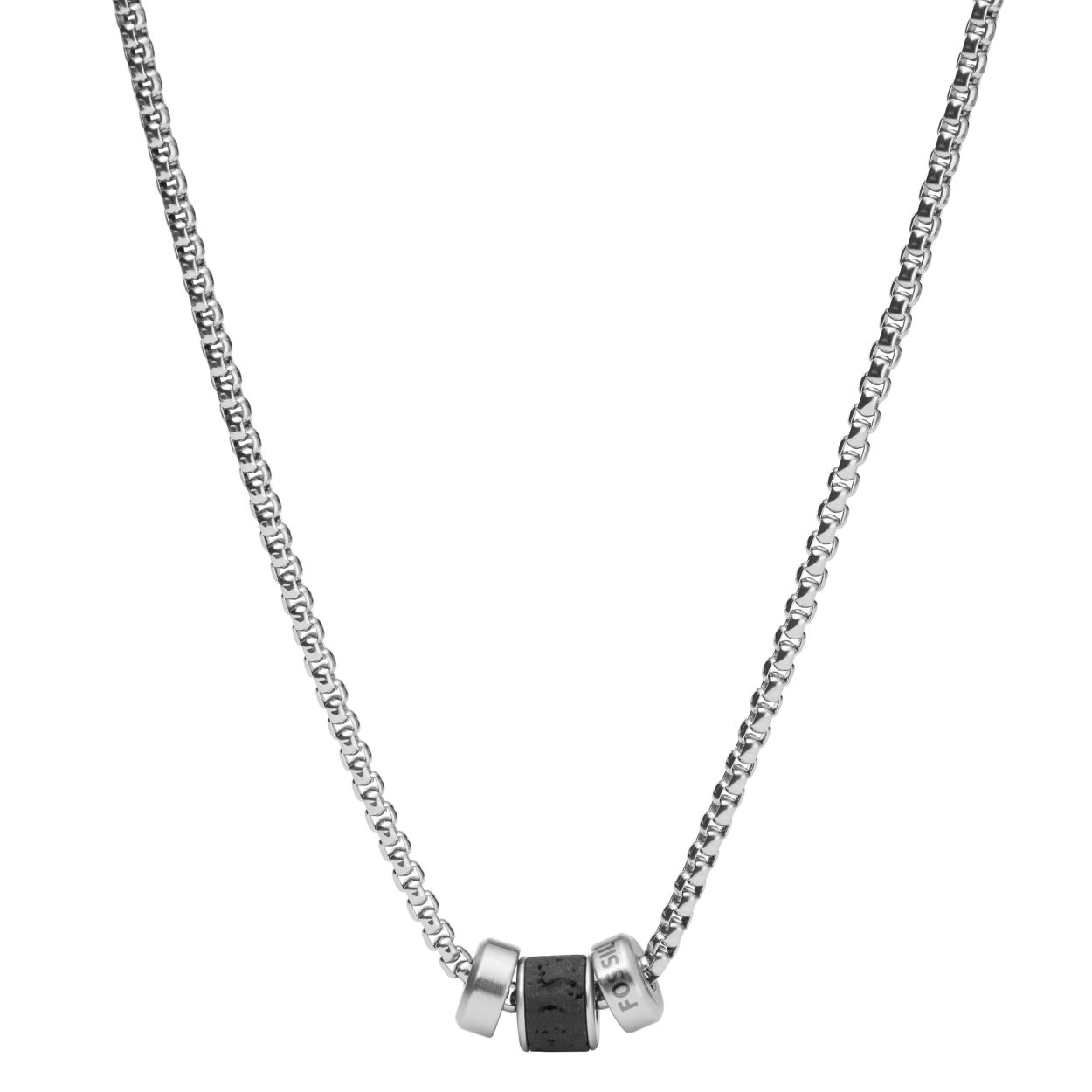 Bent u op zoek naar een prachtig collier waar u een leuke hanger aan kunt hangen? Dan is dit Fossil JF03689040 Ketting Mens Dress staal-lavasteen zilverkleurig-zwart 46-52 cm echt iets voor u. Dit verfijnde collier is een plaatje. De kleur van dit collier is . De dikte van het collier is en de lengte is 52 cm.