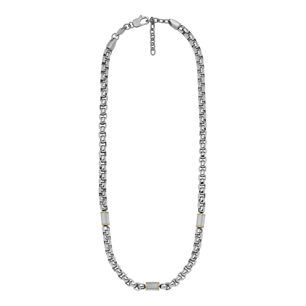 Fossil stalen heren collier