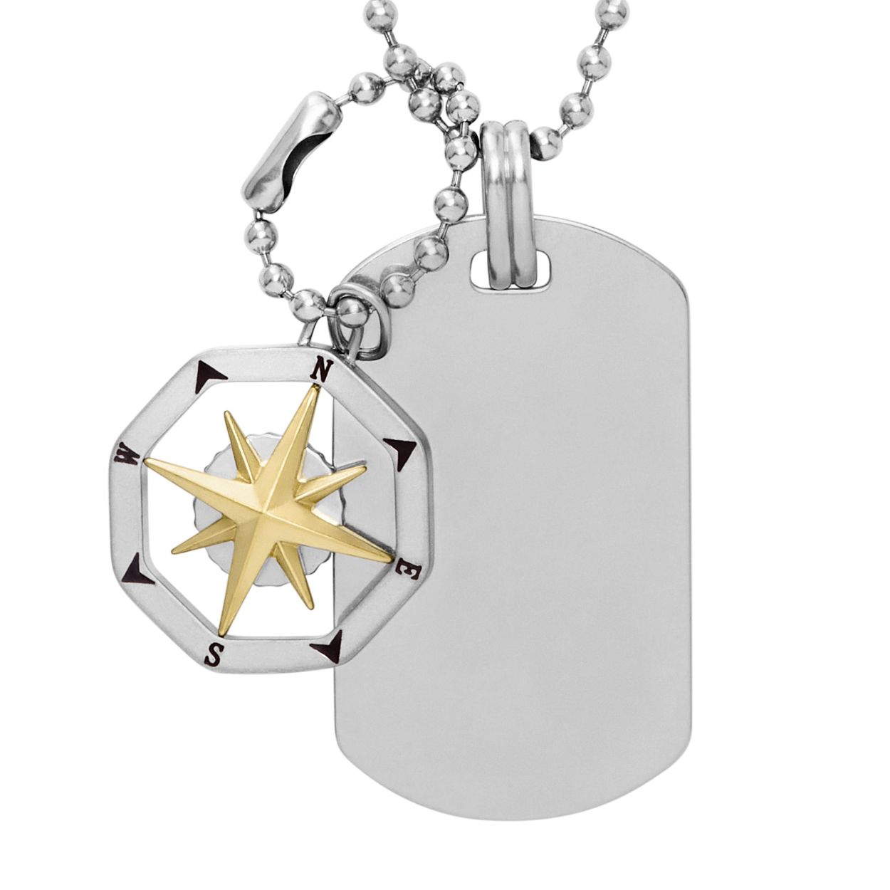 Deze ketting met identiteitsplaatje is gemaakt van roestvrij staal en heeft een karabijnsluiting.
Lengte: 600 mm + 50 mm