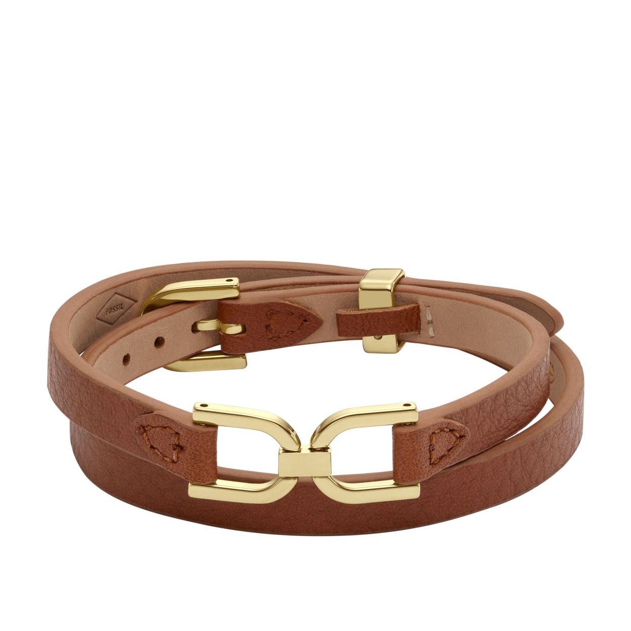 Onze Fossil Heritage-sieradencollectie eert gedurfd en tijdloos ontwerp. Deze bruine leren armband kan zelfstandig worden gedragen als een statement item of gelaagd met je favoriete horloge en armbanden.
