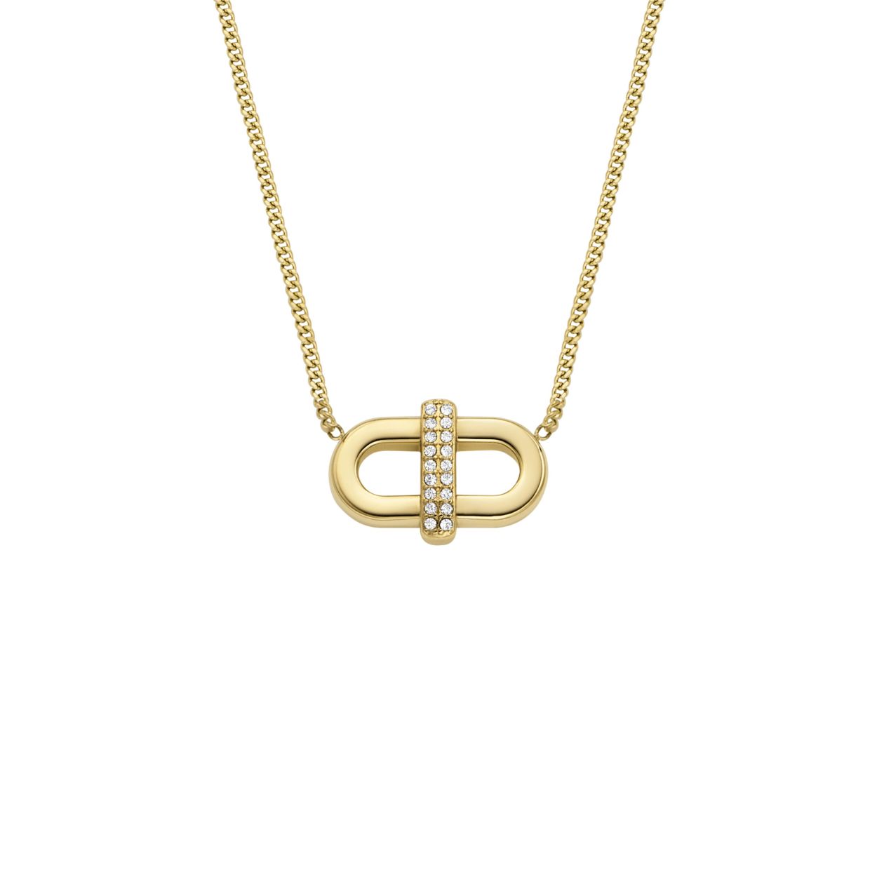 Fossil JF04582710 Ketting Heritage staal-glas goudkleurig echt iets voor u. Dit verfijnde collier is een plaatje. De kleur van dit collier is . De dikte van het collier is en de lengte is .