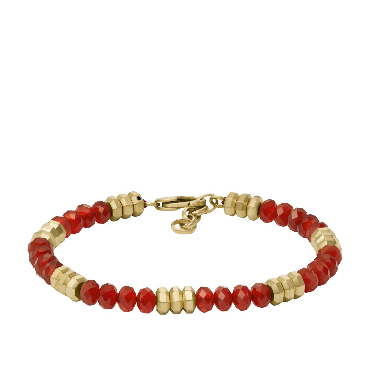 De armband is gemaakt van hoogwaardig rood staal, wat zorgt voor een stoere en opvallende uitstraling. De kleur rood geeft de armband een unieke en trendy look, waardoor het perfect is voor zowel casual als formele gelegenheden.

De armband heeft een lengte van 21.5 cm, wat een goede pasvorm biedt voor de meeste polsen. Het type sieraad is een armband en het is een schakelarmband, wat betekent dat het bestaat uit meerdere schakels die aan elkaar zijn verbonden. Dit zorgt voor een comfortabele pasvorm en maakt het gemakkelijk om de armband aan en uit te doen.