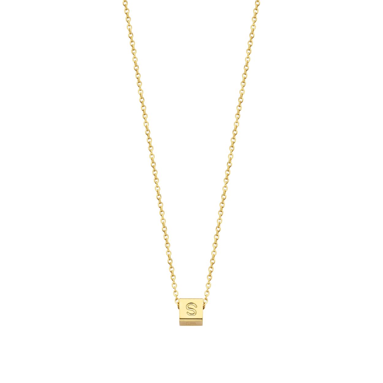 Met deze Just Franky Cube Necklace draag je jouw geliefde altijd dicht bij je hart. Kies een initiaal van je ‘loved one’ of een symbool. Deze ketting is verkrijgbaar in 14k geel-, wit- of rosègoud.
