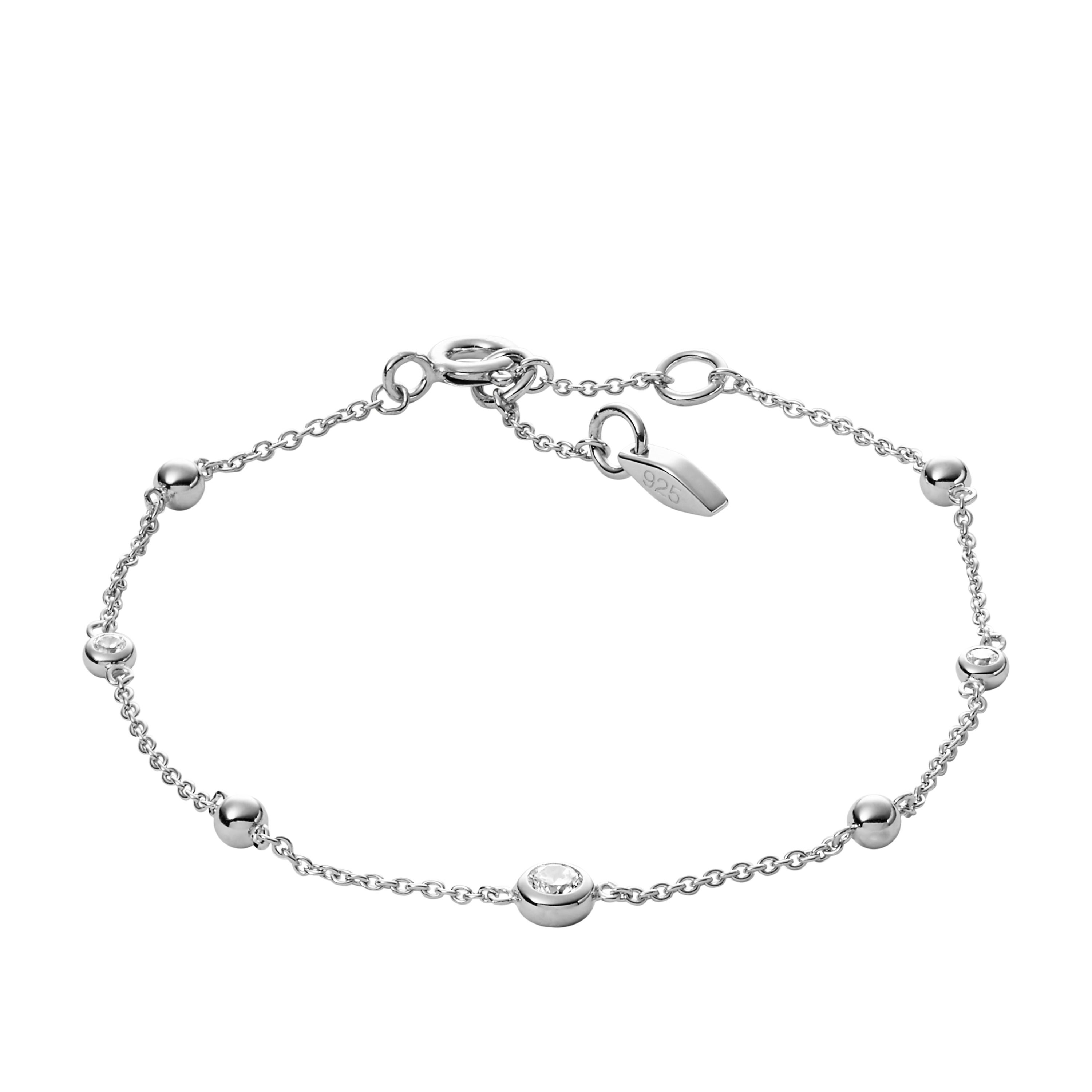 Originele en moderne dames armband van Fossil, een fashionable accessoire voor elke gelegenheid. In het trendy zilver een subtiele en unieke aanvulling op jouw outfit.
