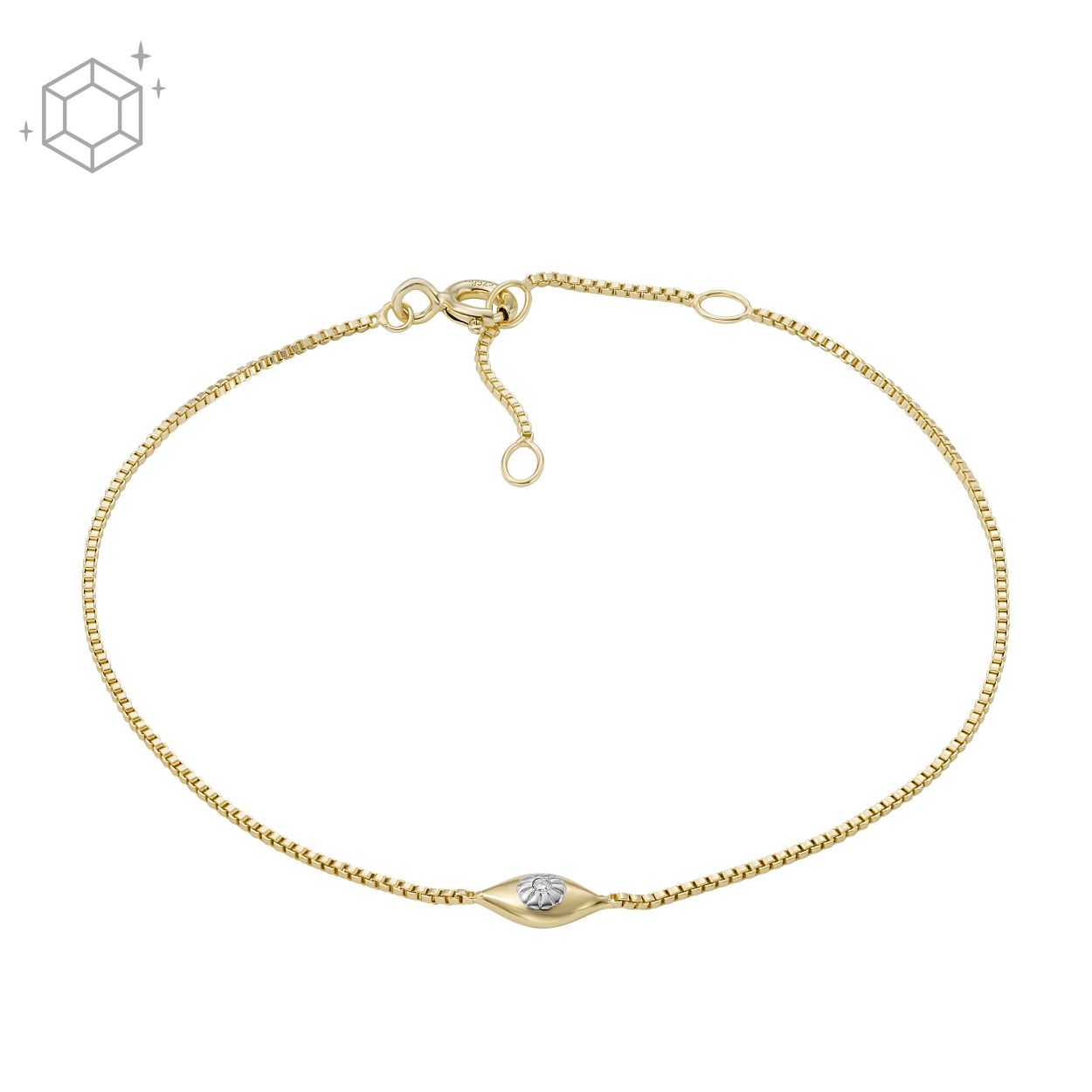 Dit is een armband van het merk Fossil voor dames. De kleur is goud en het is gemaakt van goud verguld sterling zilver.