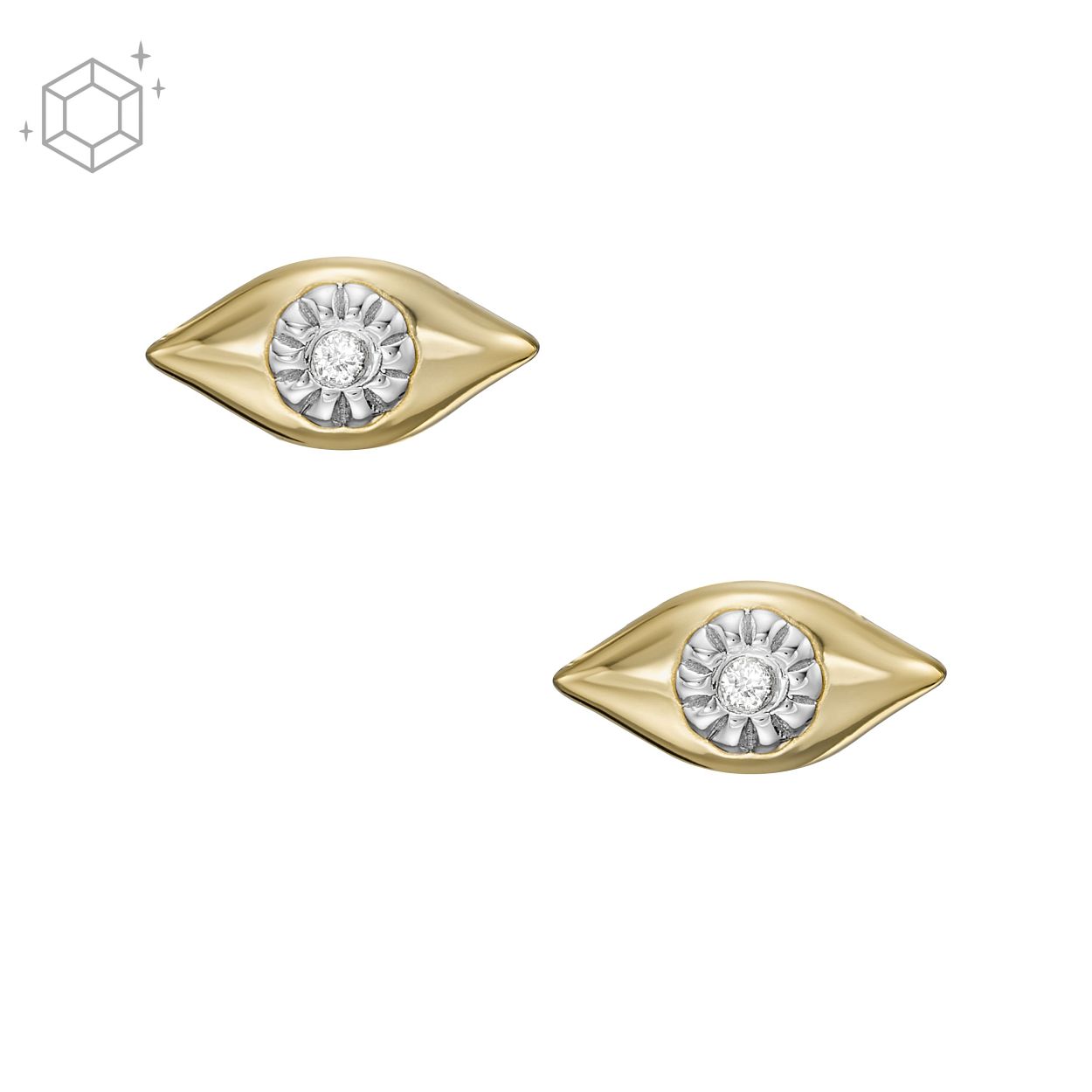 Dit zijn oorringen van het merk Fossil voor dames. De kleur is goud en het is gemaakt van goud verguld sterling zilver.