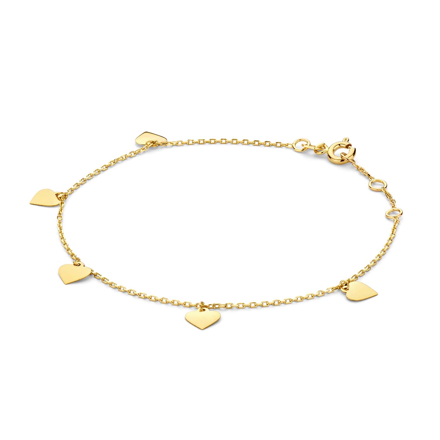 Jackie Corazón Bracelet 
Love is in the air met deze 14K gouden Corazón Bracelet! Heb je de bijpassende ring en oorbellen al gezien? Combineer ze met elkaar voor een trendy look!

In Love With Barcelona
Zon, stand, tapas, sangria en kunst. Sí, Barcelona! Jackie heeft tijdens haar reis naar Spanje inspiratie opgedaan in de wereldstad Barcelona. De Gaudí huizen, de kunstwerken in het gekleurde Parc Güell en natuurlijk de adembenemende Sagrada Família: elke plek was nog mooier dan zij zich had voorgesteld. Deze stad heeft een plekje in Jackie’s hart veroverd. Ontdek nu de nieuwe 14 karaat gouden sieradencollectie ‘In Love With Barcelona’. 

Specificaties
- Armband
- Materiaal: 14 Karaat - Geelgoud - 585
- Lengte verstelbaar: 16 - 17 - 18cm
- Artikelnummer: JKB23.023