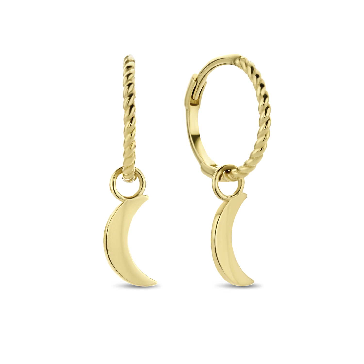 Moon Earrings
Hoe leuk zijn de Moon Earrings van Jackie? Gemaakt van 14K goud en een vrolijke toevoeging aan je oorbellencollectie.

Fijne 14 karaats sieraden, waarbij layering en stacking centraal staan: Jackie! Elk ontwerp is tijdloos en verfijnd, handgemaakt met echt vakmanschap. Voor de collectie van Jackie heb ik mij laten inspireren door vrouwen in de meest bruisende steden van de wereld. Voor sieraden is slechts één regel van toepassing: ‘more=more’. Creëer de mooiste combinaties! Drie colliers, twee armbanden en zes ringen aan één hand, zijn geen uitzondering.

Specificaties
- Oorringen met hanger
- Materiaal: 14 Karaat - Geelgoud - 585
- Diameter oorring: 10mm
- Afmeting hanger: 2,6mm
- Artikelnummer: JKE21.104