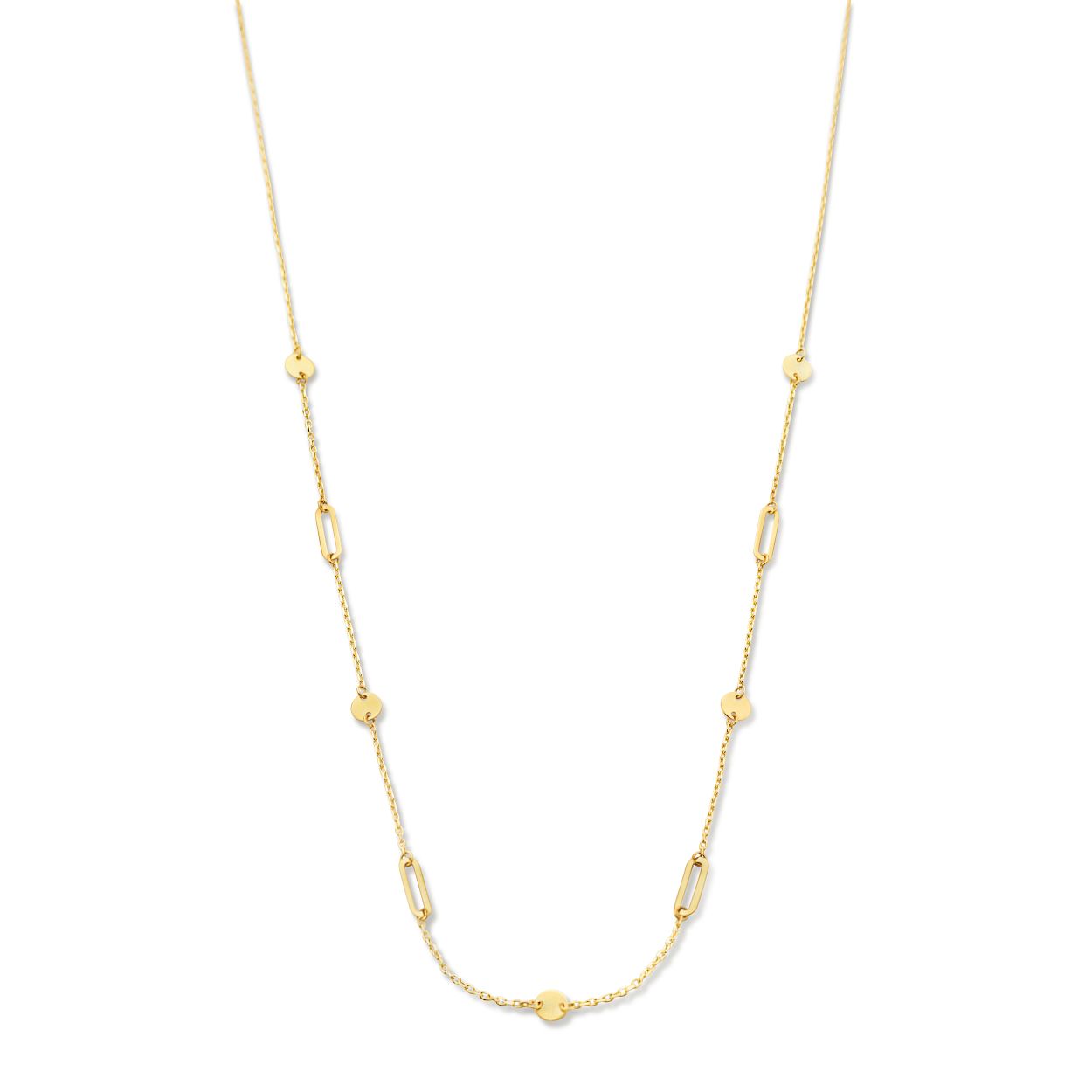 Beaux Arts Necklace De Beaux Arts Necklace van Jackie is geïnspireerd op de prachtige vormen van het Musées Royaux des Beaux-Arts museum. Gemaakt van 14K goud en perfect om elke dag te dragen. Heb jij hem al in je shopping bag? Brussel, de stad die bekend staat om haar imposante gebouwen met gouden details. De stad van pralines en wafels, maar vooral de stad van de bubbels. Loop door het prachtige Galleries Royales Saint-Hubert onderweg naar een sprankelende borrel terwijl Jackies sieraden schitteren in de ondergaande zon. Ik straal en voel me zelfverzekerd. Specificaties - Ketting - Materiaal: 14 Karaat - Geelgoud - 585 - Lengte verstelbaar: 42 - 47- 50cm - Artikelnummer: JKN22.254