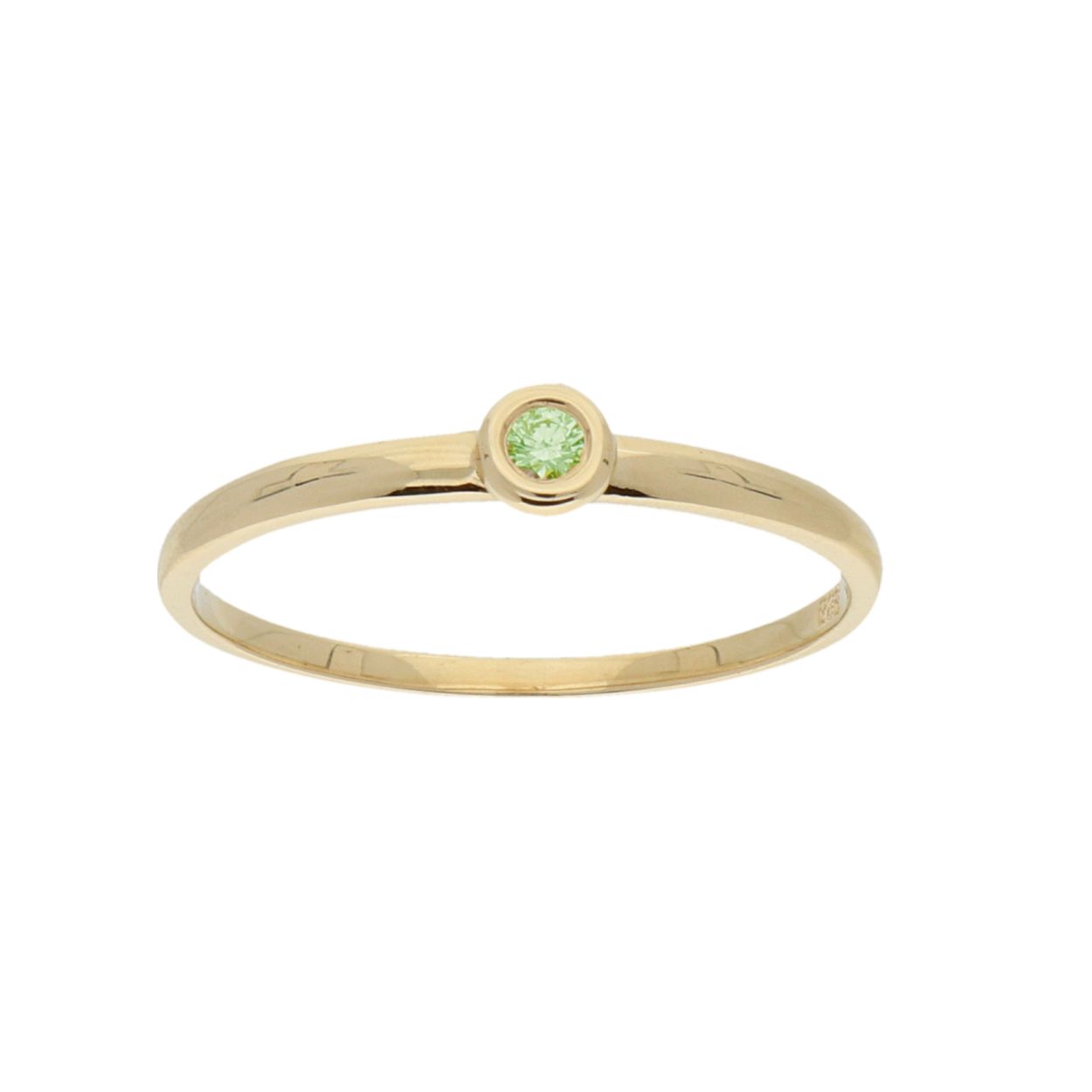 Ring Solitaire - echt Peridoot