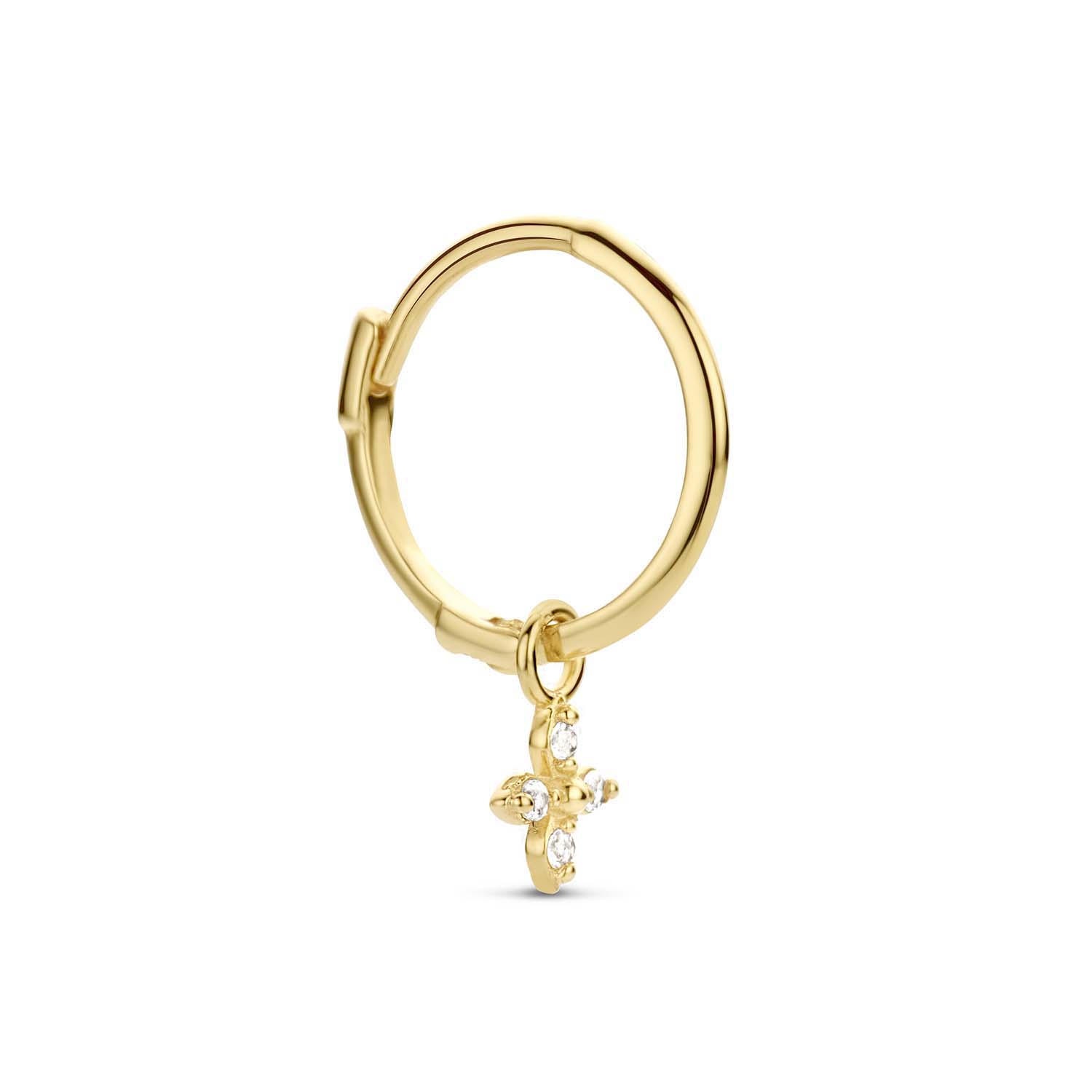 Dentelle Topaz Single Earring
Dentelle betekent 'kant' in het Nederlands. De 14K Dentelle Topaz Single Earring is geïnspireerd op deze stof en heeft prachtige sierlijke vormen. De sprankelende topaas maakt deze oorring helemaal af!

Brussel, de stad die bekend staat om haar imposante gebouwen met gouden details. De stad van pralines en wafels, maar vooral de stad van de bubbels. Loop door het prachtige Galleries Royales Saint-Hubert onderweg naar een sprankelende borrel terwijl Jackies sieraden schitteren in de ondergaande zon. Ik straal en voel me zelfverzekerd.

Ik heb me voor mijn nieuwe 14 karaat gouden collectie laten inspireren door de bruisende sfeer van Brussel. Dit vind je terug in mijn nieuwe ontwerpen in de vorm van colliers, armbanden, oorsieraden en ringen.

Specificaties
- Enkele oorring
- Materiaal: 14 Karaat - Geelgoud - 585
- Diameter: 10mm
- Artikelnummer: JKS22.263