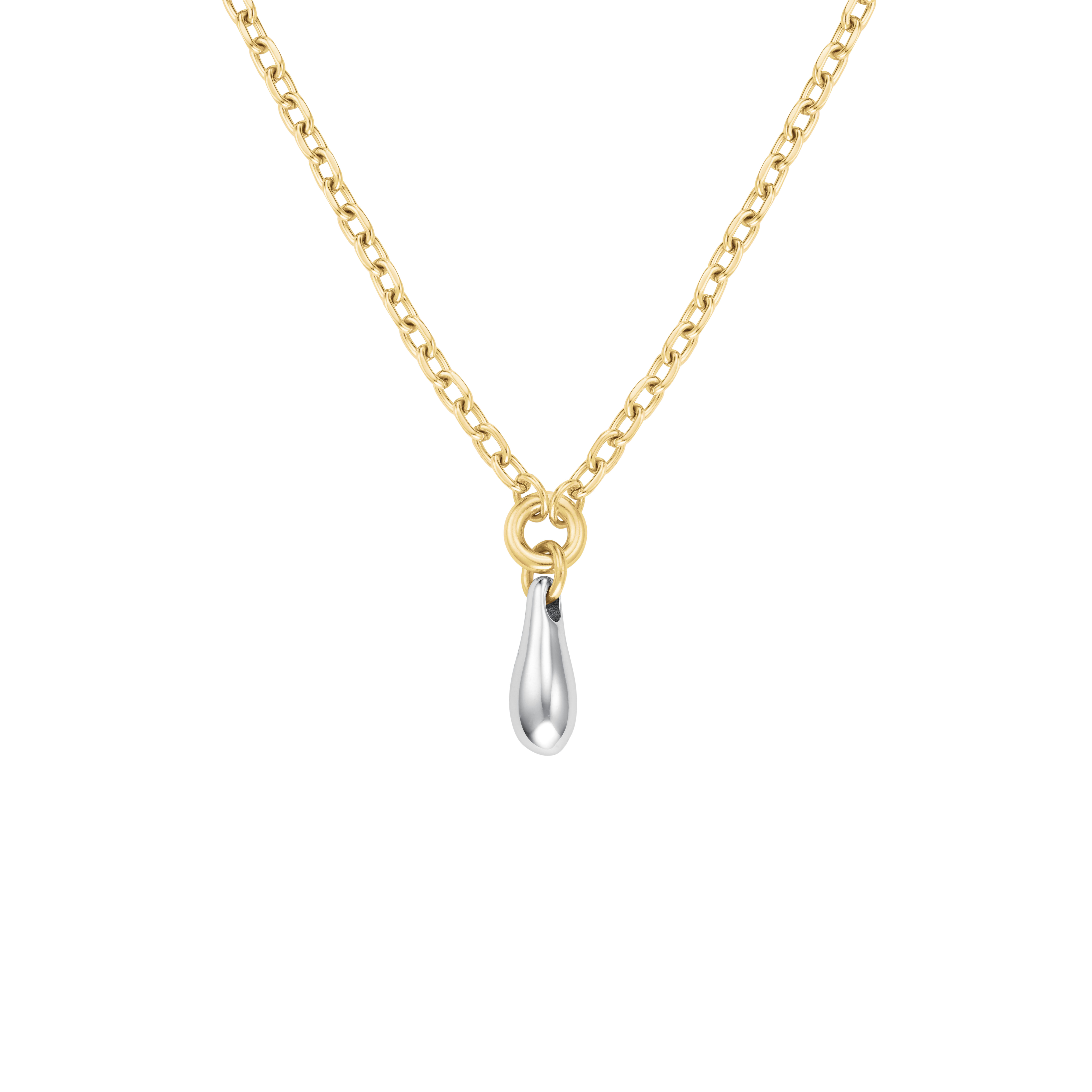 Dome Drop Duotone Necklace