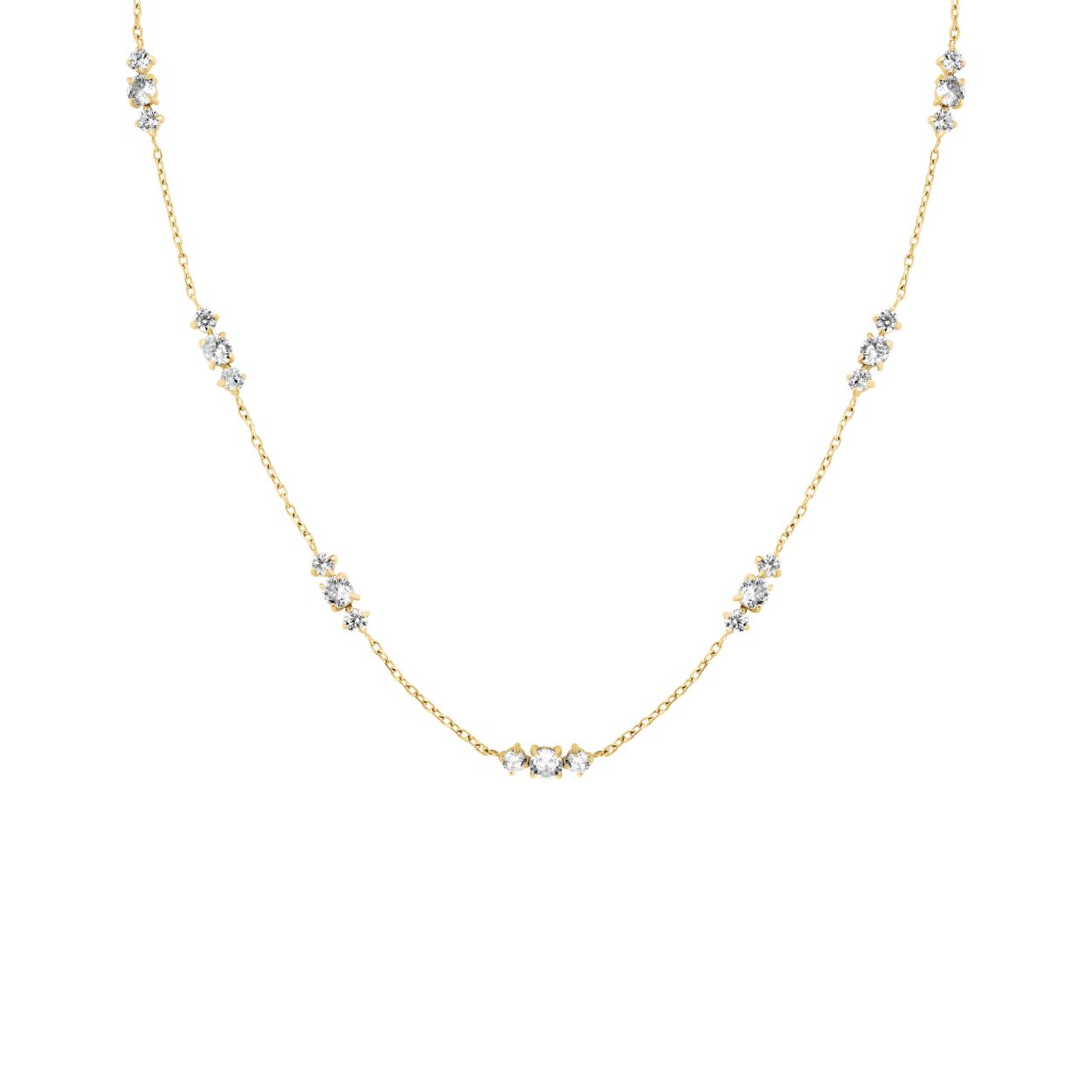 Triple Crystals Necklace