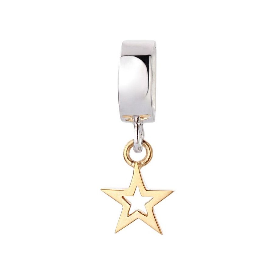 Slide (Gespbedel) Little Star verguld van Joy de la Luz. Deze vergulde ster schijnt niet alleen op een schitterende manier maar ook als een echte ster. Een gespbedel kan op een leuke manier aan een gesparmband (buckle armband) worden vastgemaakt.