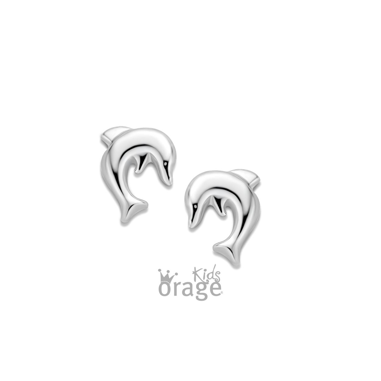 Zilveren oorstekers 'dolfijn'