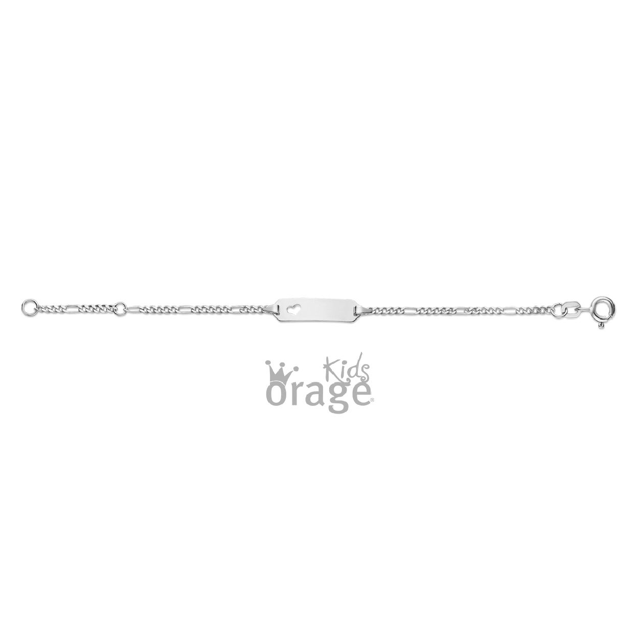 De Orage Kids Naam Armband Open Hartje K2659, modelnummer A/4753/14-A, is een prachtige zilveren armband voor kinderen. Gemaakt van 925 sterling zilver, deze nikkelvrije armband heeft een elegante zilverkleur. Perfect voor dagelijks gebruik of speciale gelegenheden. Draag het om de pols om direct een stijlvolle en persoonlijke touch aan elke outfit toe te voegen.