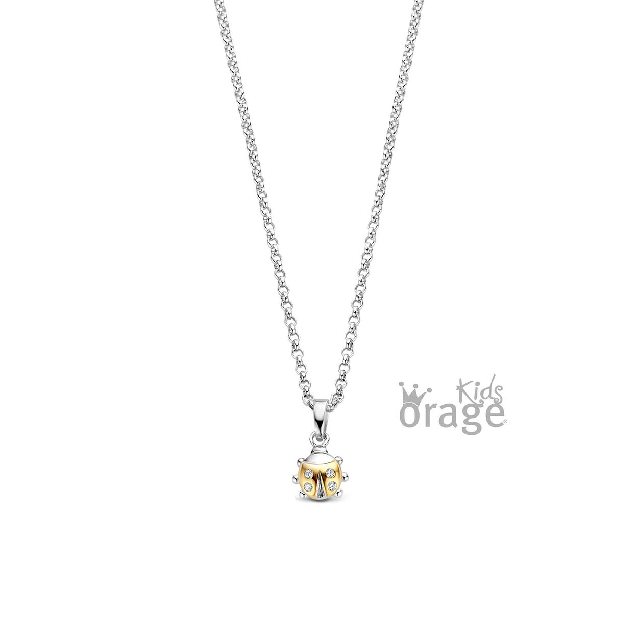 K2224 Ketting lieveheersbeestje geel 925 rh cz