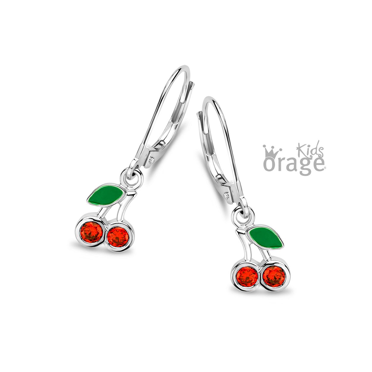 Leuke oorslingers met kersjes gemaakt van 925 sterling zilver. Deze zilverkleurige sieraden geven een speelse touch aan elke outfit.