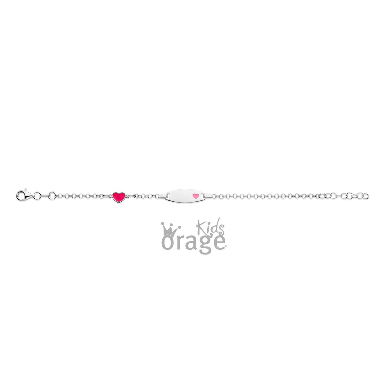 K2535 Identiteit hartjes roze 925 rh (V/16)