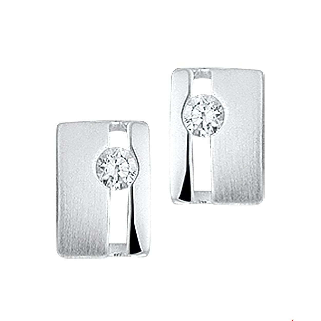 Beschrijving: Zilveren oorknoppen met zirkonia en een poli/matte afwerking. 
Verpakt per: 1
Doelgroep: dames
Breedte: 6.5 mm
Hoogte: 9.5 mm
Zetting: solitaire (span zetting)