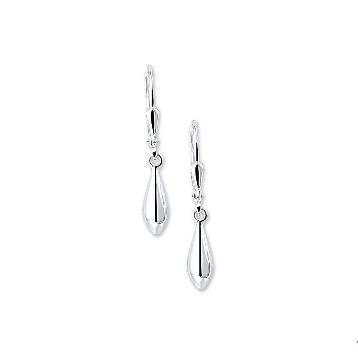 Beschrijving: Zilveren oorhangers met een poli afwerking. 
Doelgroep: dames
Breedte: 4 mm
Hoogte: 14 mm