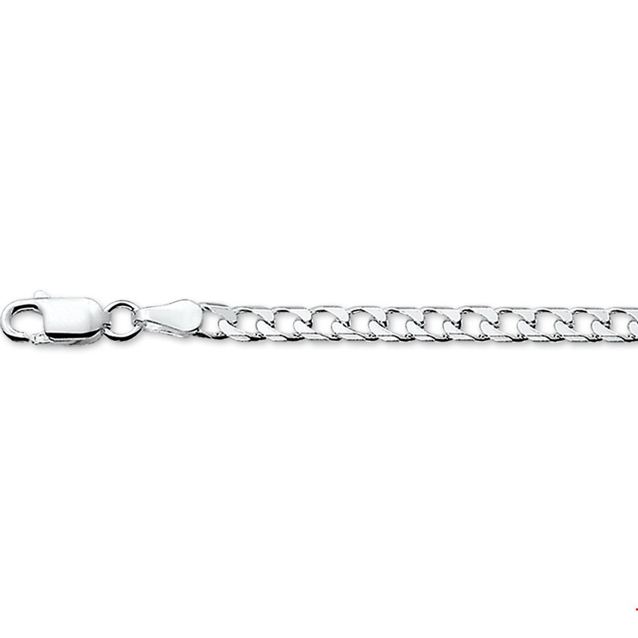 De moderne man weet dat sieraden allang niet meer alleen voor vrouwen zijn! Draag jouw set casual met een spijkerbroek of met een knipoog bij een wat meer zakelijke look. Details: Zilveren collier met geslepen gourmet schakel.

Gender: unisex
Breedte: 3 mm
Langste lengte: 50 mm