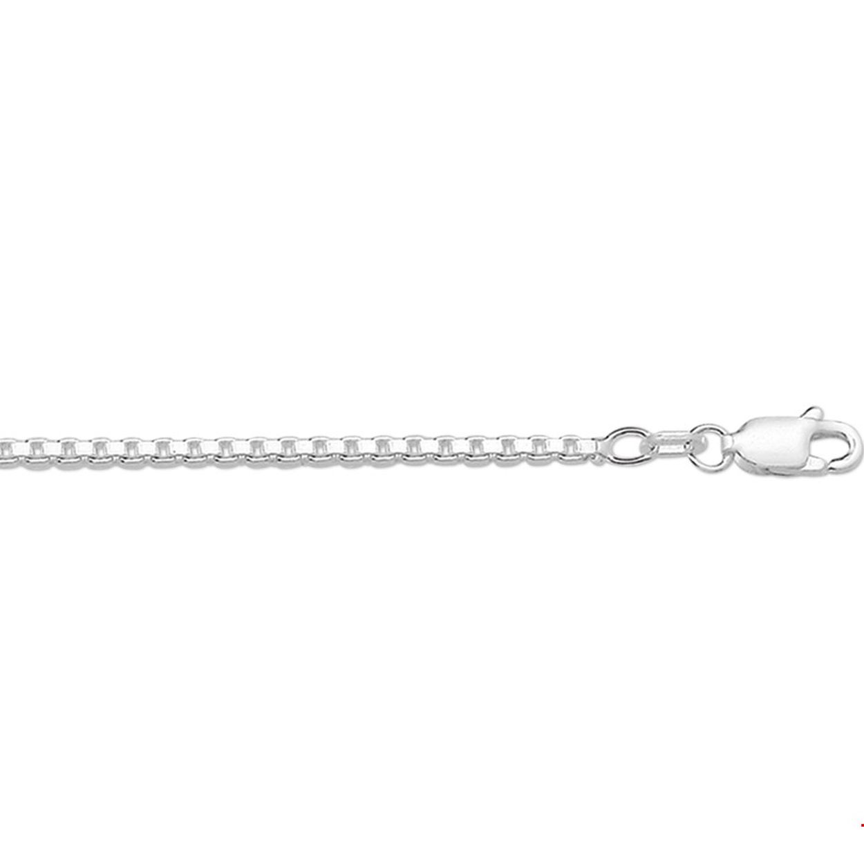 Zilveren venitiaans collier, 80cm