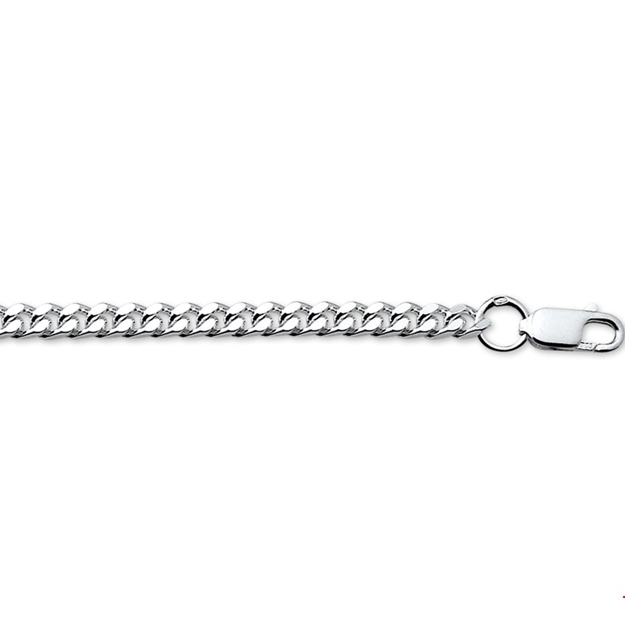 Zilveren collier met geslepen gourmet schakel.

Gender: heren
Breedte: 3.5 mm
Langste lengte: 50 mm
