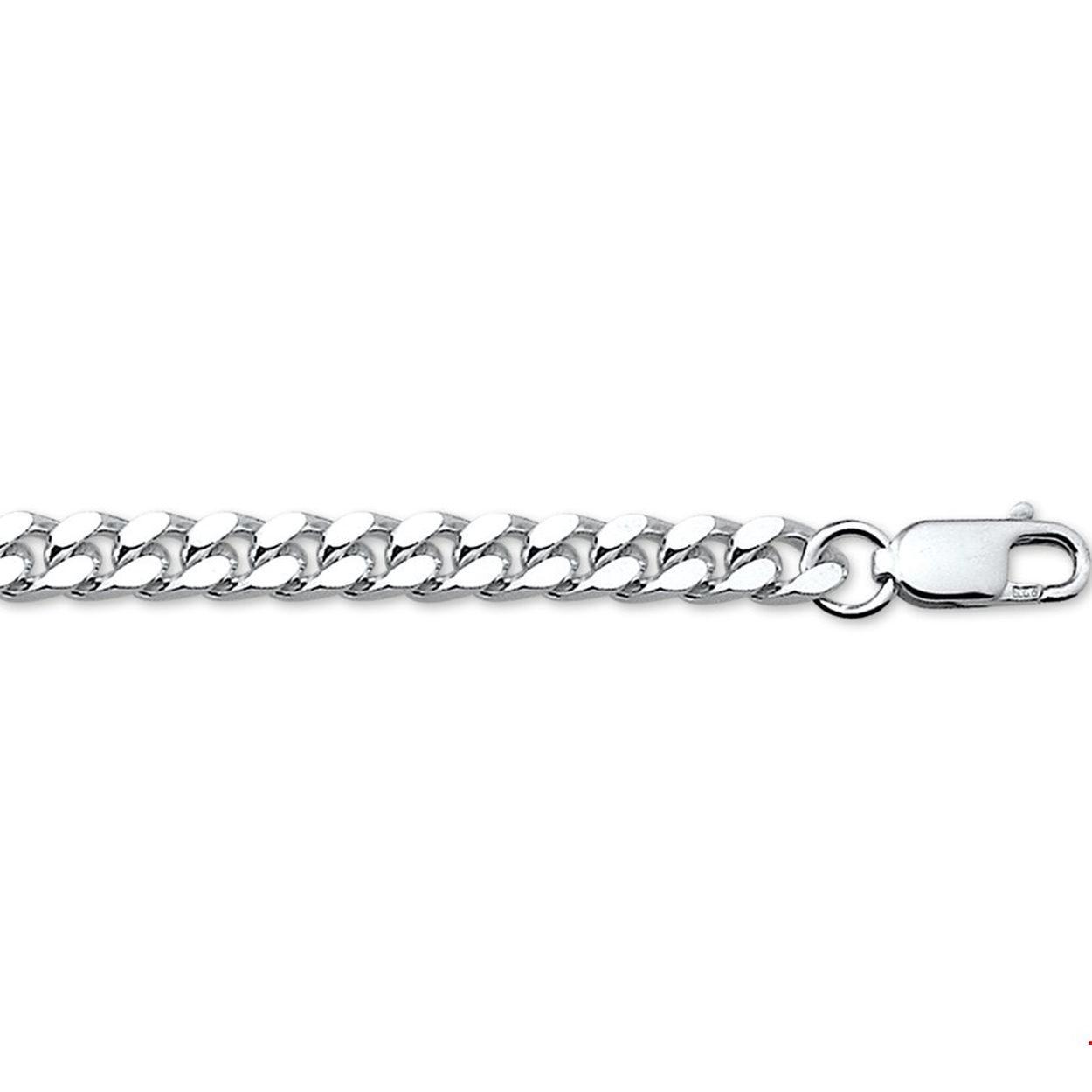 Zilveren armband met geslepen gourmet schakel.

Gender: heren
Breedte: 5 mm
Langste lengte: 20 mm
