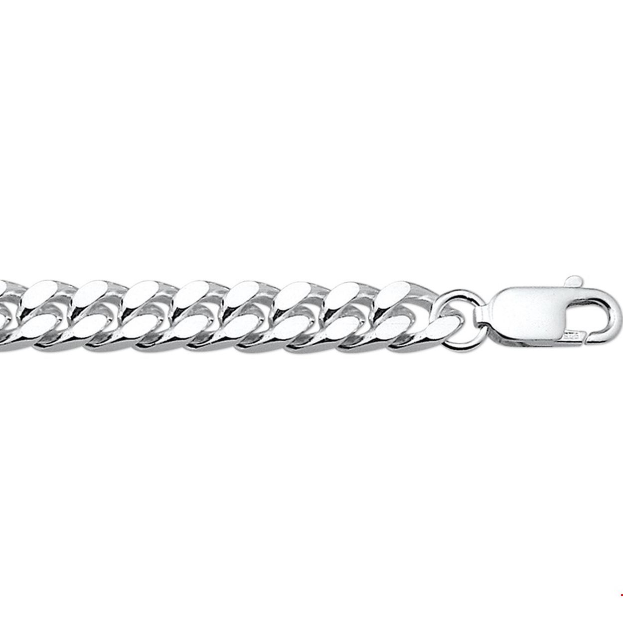 Zilveren armband met geslepen gourmet schakel.

Gender: heren
Breedte: 7 mm
Langste lengte: 21 mm