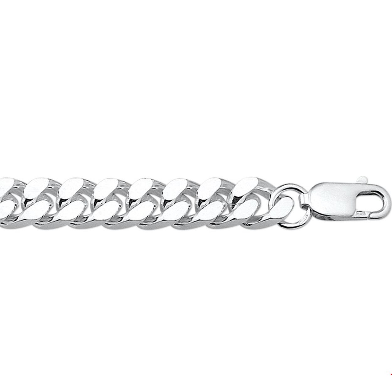 Zilveren collier met geslepen gourmet schakel.

Gender: heren
Breedte: 8 mm
Langste lengte: 50 mm
