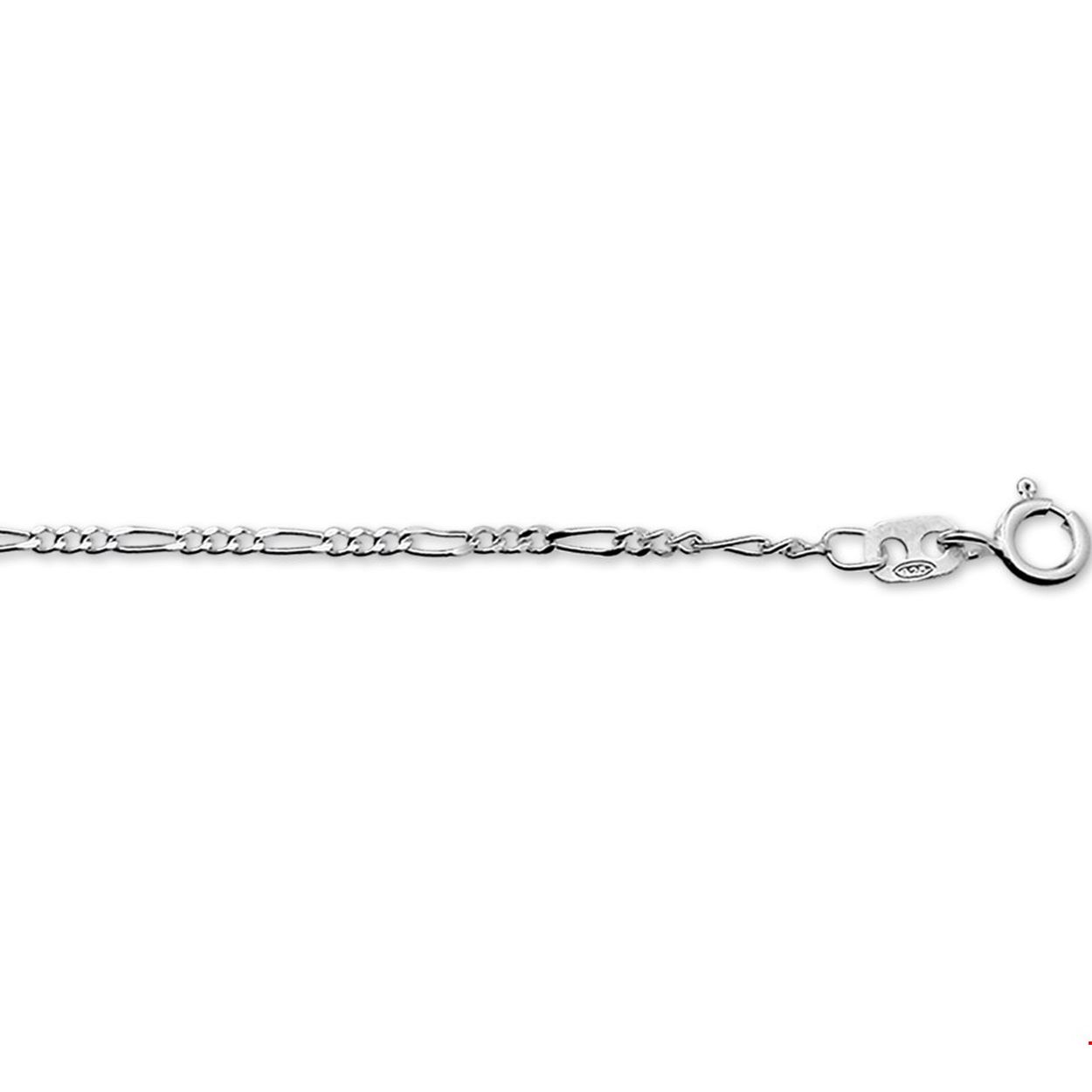 Zilveren figaro armband met een lengte van 18mm unisex
Breedte: 1.75 mm