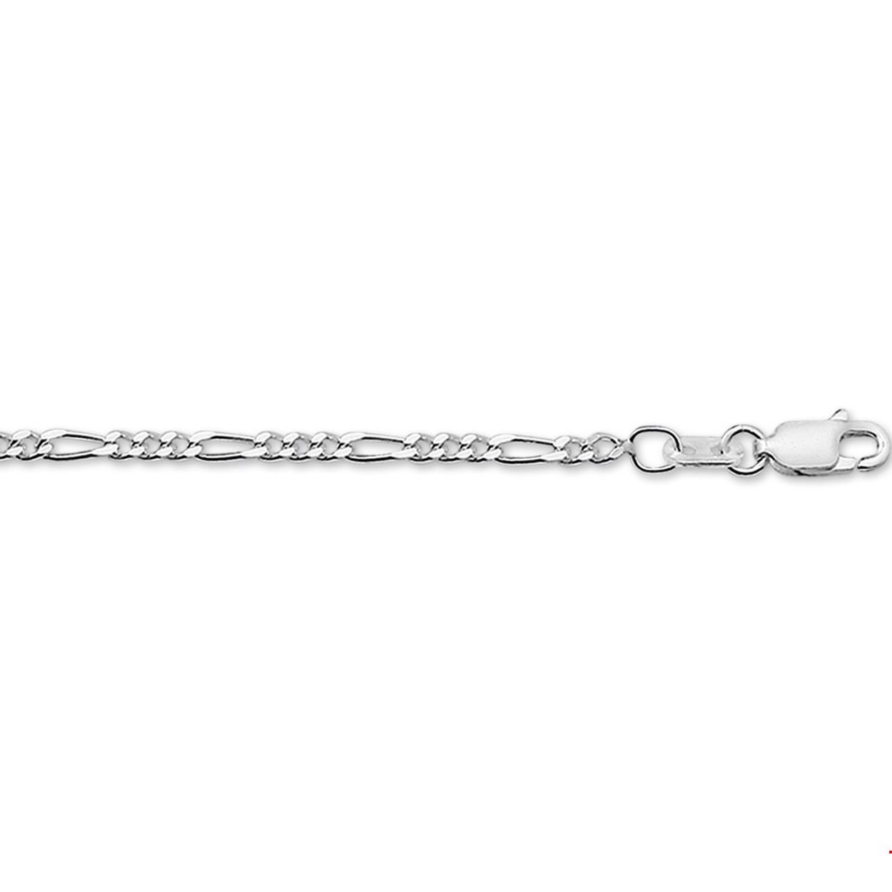 Zilveren collier met figaro schakel.
Gender: unisex
Breedte: 2.75 mm
Langste lengte: 60 mm