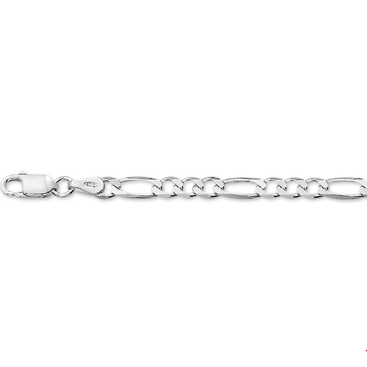 Beschrijving: Zilveren collier met figaro schakel. 
Uniekenummer serie: 29086
Verpakt per: 1
Doelgroep: heren
Breedte: 4 mm
Langste lengte: 50 mm