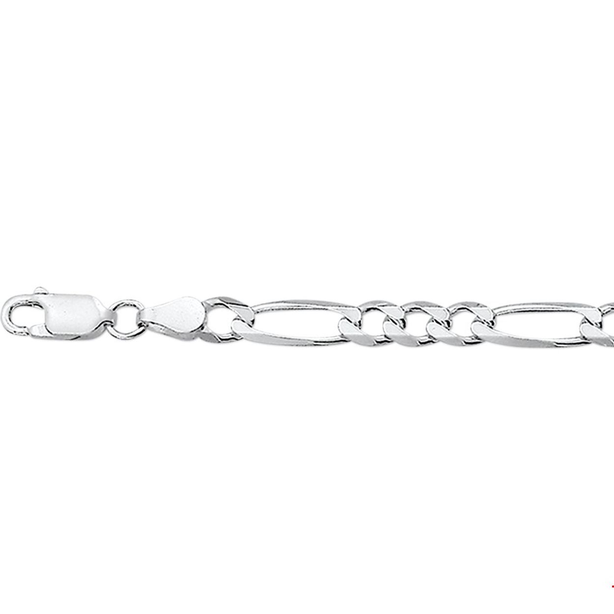 Zilveren collier met figaro schakel.

Gender: heren
Breedte: 4.5 mm
Langste lengte: 50 mm