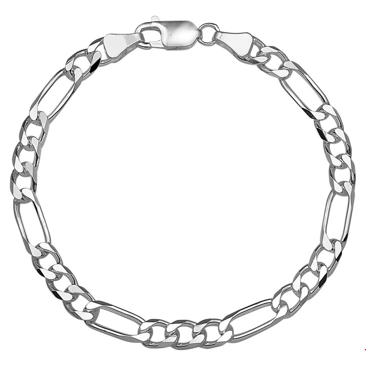 Zilveren armband met figaro schakel.

Gender: heren
Breedte: 5.5 mm
Langste lengte: 20 mm