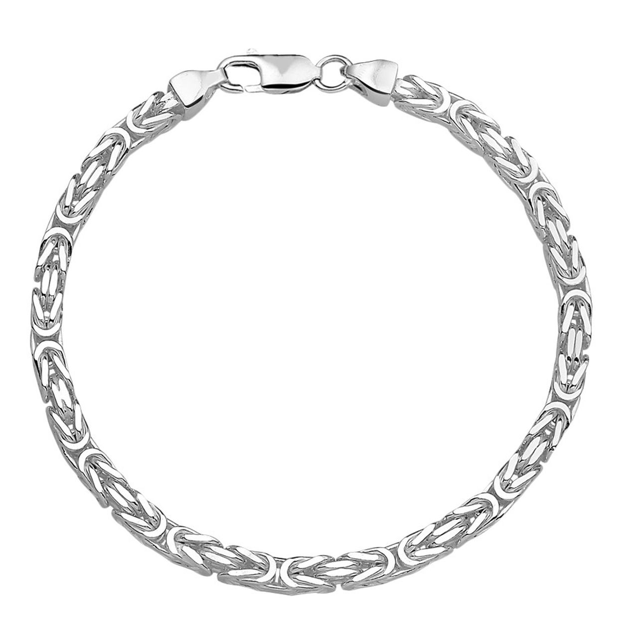 Zilveren armband koningsschakel 20cm 4.0mm